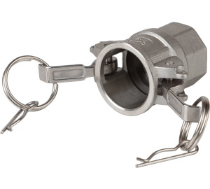 Ràcord tipus D: Camlock Femella – Rosca Femella ISO 7-1 (EN 10226-1).