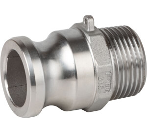 Ràcord tipus F: Camlock Mascle – Rosca Mascle ISO 7-1 (EN 10226-1).