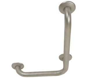 Barra fixa, angle 90° esquerra per al vàter, bidet i lavabo