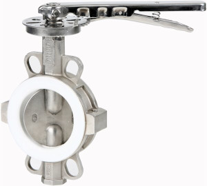 Vàlvula papallona tipus Wafer<br>Muntatge entre brides PN 10/16 - ANSI 150 lbs