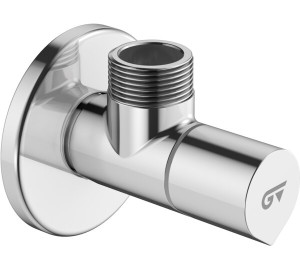 VALVULA ESCUADRA CROMADA MONTURA CERAMICA