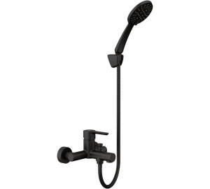 Monocomandament de bany amb kit Negre Oslo Black