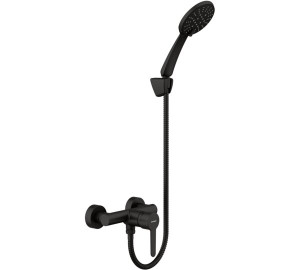 Monocomandament de dutxa amb kit Negre Oslo Black