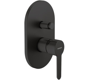 Monocomandament de bany encastat amb inversor Negre Oslo Black