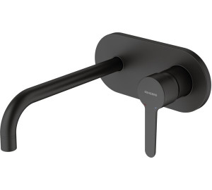 Monocomandament de lavabo encastat canella 22 cm Negre Oslo Black