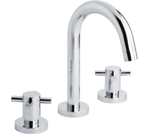 Bateria de lavabo canella cigne Xapat en crom Kross
