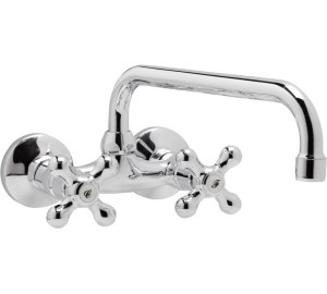 Grup mural aigüera 11 cm canella tub alt 24 cm NEW REGENT Xapat en crom