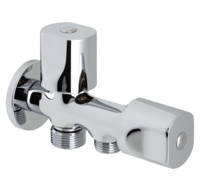 Aixeta doble combinable 1/2"-3/4" i 1/2"