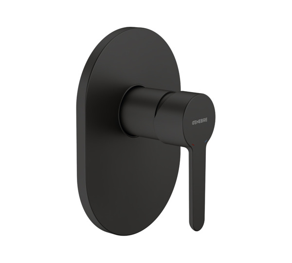 Monocomandament de dutxa encastat Negre Oslo Black
