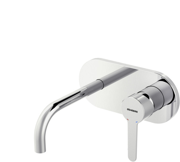 Monocomandament de lavabo encastat canella 16 cm Xapat en crom Oslo
