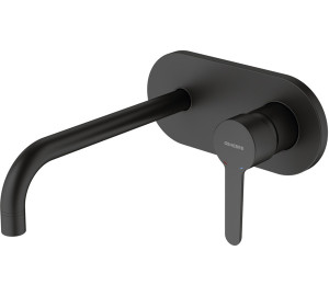 Monocomandament de lavabo encastat canella 22 cm Negre Oslo Black