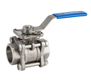 Vàlvula esfera pas total 3 peces socket weld ANSI B 16.11