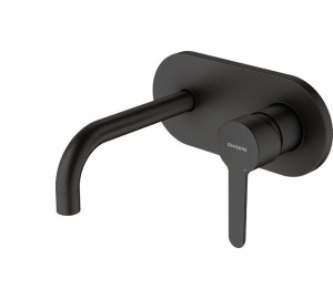 Monocomandament de lavabo encastat canella 16 cm Negre Oslo Black