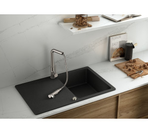 Monocomandament d’aigüera inox canella extraïble TAU