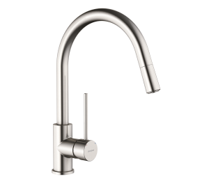 Monocomandament d’aigüera inox canella extraïble TAU